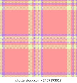 Group seamless texture background, single plaid vector fabric. Tablecloth textile tartan check pattern in red and light colors.