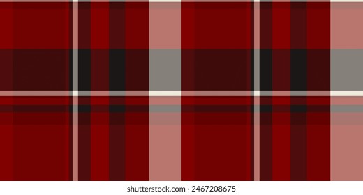 Gruppe nahtlose Vektorgrafik Tartan, Samt Stoff Check Plaid. Tape Textilmuster Textur Hintergrund in roter und dunkler Farbe.