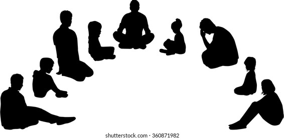 Group of seated people.