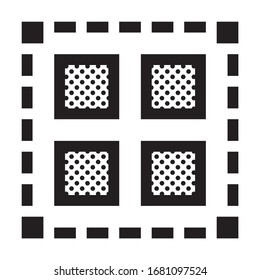 Group Selection. Icon Filled with Dots.