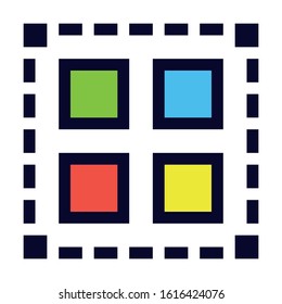 Group Selection. Simple Vector Color Icon.