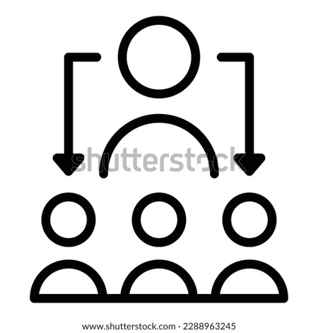 Group service group icon outline vector. Old senior. People help