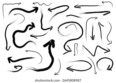 Group set of arrow with various direction.eps