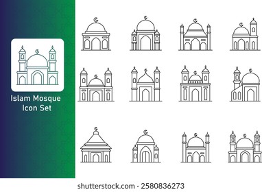 A group set of mosque, Islamic Building for praying. Every muslim pray in this place. In Arabic, Mosques are called Masjid.