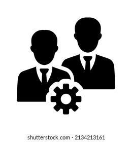 Group settings icon. team work (vector illustration)