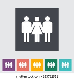 Group Sex Sign Single Flat Icon Stock Vector (Royalty Free) 183762551 ...