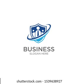 Group Shield Logo Template Design Vector, Emblem, Design Concept, Creative Symbol, Icon . Community shield Logo vector illustration design Stock Vector Art