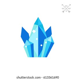 Group of shiny quartz crystals icon