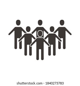 Group Silhouettes People Silhouette Style Vector Stock Vector (Royalty ...