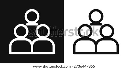 Group Simple and clear vector icon illustrating an essential idea or function