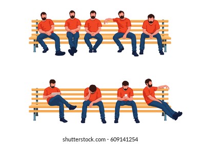 group sitting men