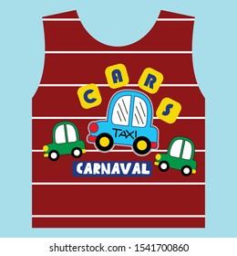 a group of small cars and cute cars are carnival, cartoon vector illustration