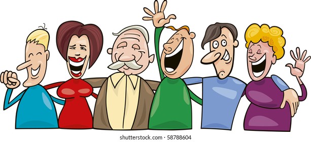 group of smiling people
