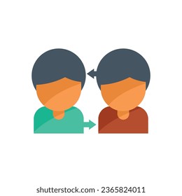 Group social icon flat vector. Mobile network. Online computer isolated