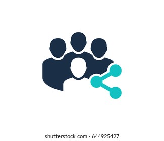 Group Social Network Icon Logo Design Element