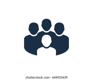 Group Social Network Icon Logo Design Element