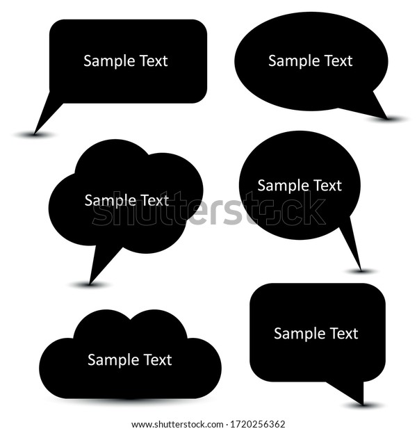 吹き出しまたはテキスト吹き出しのグループ 通信サンプル ラベル メッセージアイコンデザイン のベクター画像素材 ロイヤリティフリー
