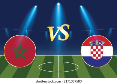 Group stage matches. Morocco vs Croatia Template