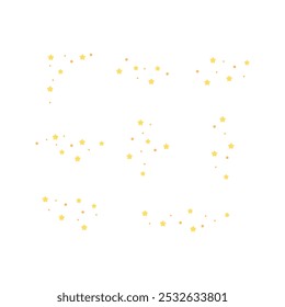Grupo de colección estelar. Diseño de Vector decorativo plano ilustración aislada.