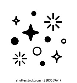 Group of Star Shapes Flat Icon Design