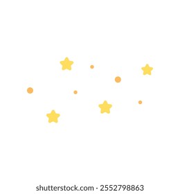 Group of star. Shiny stars pattern. Flat decorative vector design isolated illustration.	