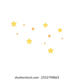 Group of star. Shiny stars pattern. Flat decorative vector design isolated illustration.	