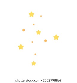 Group of star. Shiny stars pattern. Flat decorative vector design isolated illustration.	