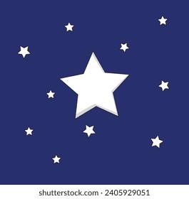 Group of stars shining brightly vector illustration
