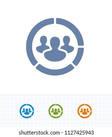 Group Statistics - Contrast Stencyl Icons. A professional, pixel-aligned icon.