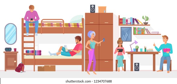 Desk Dorm Room Stock Vectors Images Vector Art Shutterstock