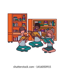 group of student with reading book
