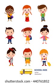 Group of student with school bags