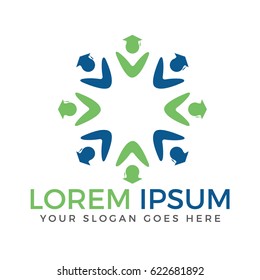 Group of Students, graduated students logo design.