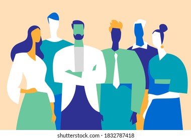 Un grupo de profesionales exitosos conformado por hombres y mujeres