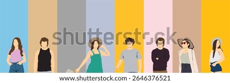 group of summer people half isolated