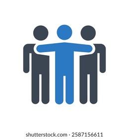 Group Support Icon On White Background