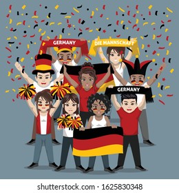 Group of Supporters from Germany National Football Team 