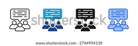 Group Survey icon set multiple style collection