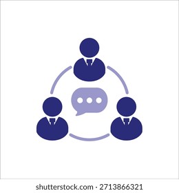 Iconos de la charla del grupo. Ilustración vectorial coloreada simple