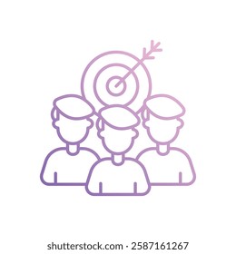 Group Target icon vector stock illustration