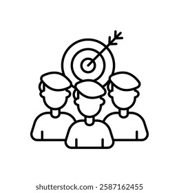 Group Target icon vector stock illustration