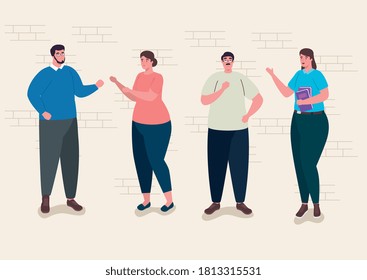 diseño de ilustraciones vectoriales de avatares de grupos de profesores