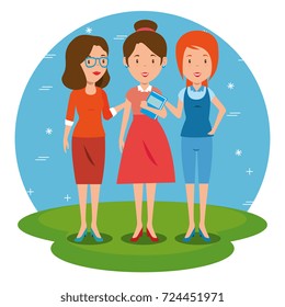 group of teachers cartoon