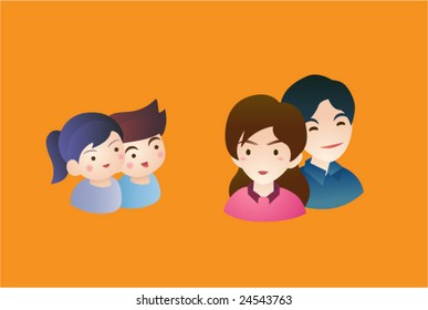 A group of teachers and students illustrations.