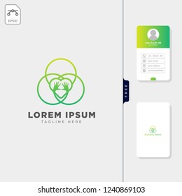 group team care hand logo template vector illustration free business card design template