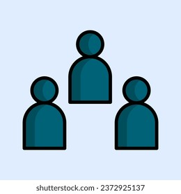 group, team Colored outline icon design