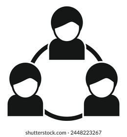 Group team coping skills icon simple vector. Tension therapy. Work person task