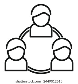 Group team coping skills icon outline vector. Tension therapy. Work person task