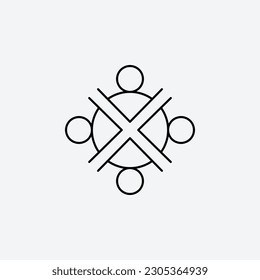 Ilustración vectorial de icono de grupo o equipo. Huelga editable.