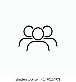 group team icon vector sign symbol isolated